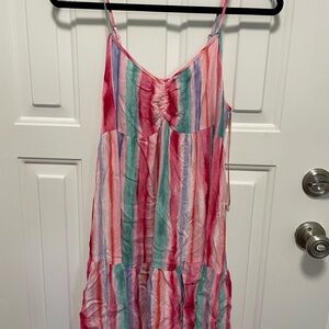 Lush Multicolor Striped Mini Dress